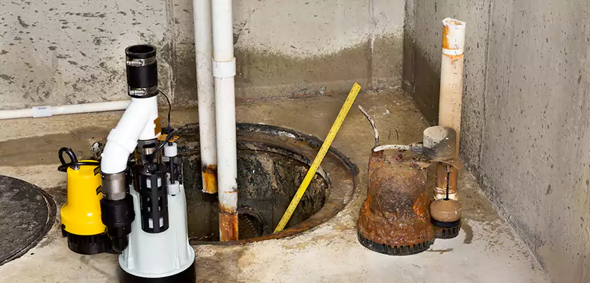 Installing Sump Pump in Finished Basement in Nesconset, NY